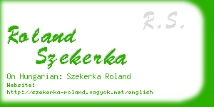 roland szekerka business card